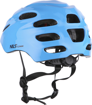 Zestaw kask z ochraniaczami niebieski Nils Extreme mtw01 h210 rozmiar XS