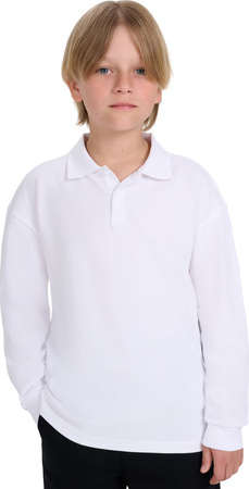 Koszulka dla chłopca longsleeve 4F M483 biała 4FJWAW25TLONM483 10S