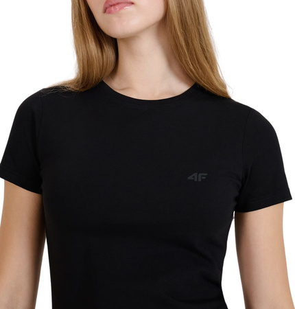 Koszulka damska 4F F2255 czarna 4FWMM00TTSHF2255 20S