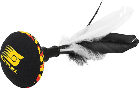 Rzutka z piórami do gry plenerowej towarzyskiej Sunflex Peteca Flames czarno-żółto-czerwona 74244