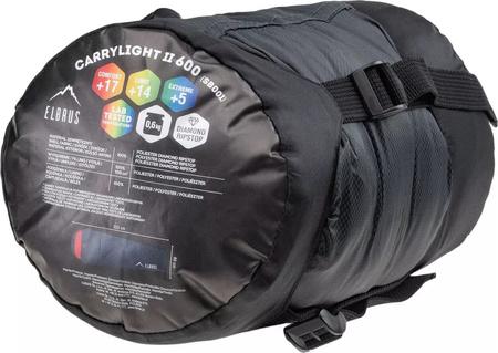 Śpiwór turystyczny mumia Elbrus Carrylight II 600 220x80 cm
