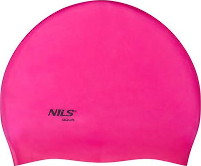 Czepek silikonowy Nils aqua nqc jednokolorowy pk01 różowy