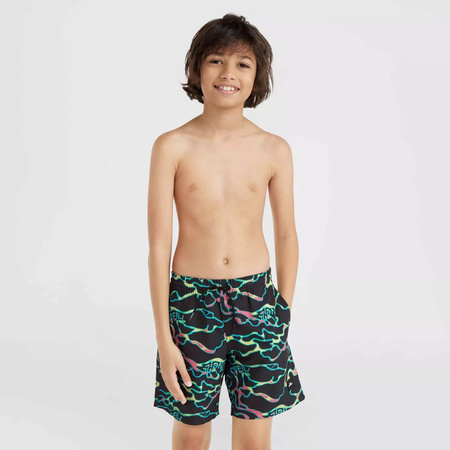 Dziecięce szorty O'neill JACK O'NEILL CALI CRAZY 14'' SWIM SHORTS black ocean view rozmiar 164