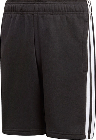 Spodenki dla dzieci adidas Essentials 3 Stripes Knit Short czarne DV1796