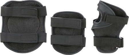 Zestaw ochraniaczy kolana łokcie nadgarstki na rolki, hulajnogę, deskorolkę Nils Extreme H110 rozmiar M czarne