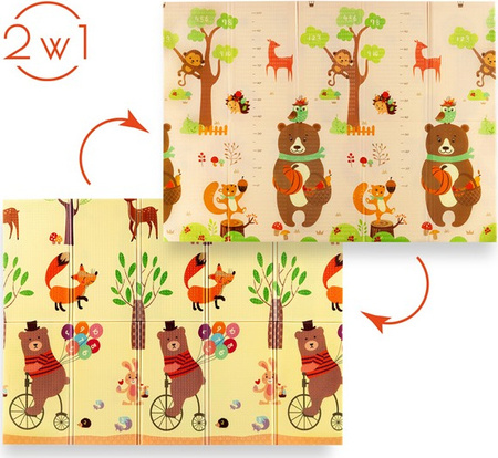 Mata dziecięca składana Nils Fun Forest rozmiar 190 x 150 cm