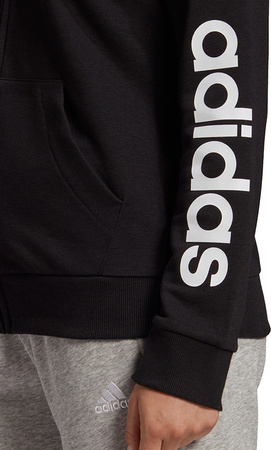 Bluza damska adidas Essentials Linear Ful zipp Hoodie czarna GL0791