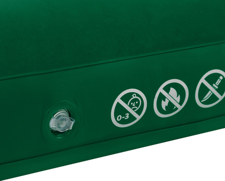 Materac welurowy dwuosobowy kempingowy Nils Camp NC2802 zielony 191x137x22 cm