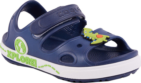 Sandały dla dzieci Coqui Yogi granatowo-zielone 8861-407-2132-01