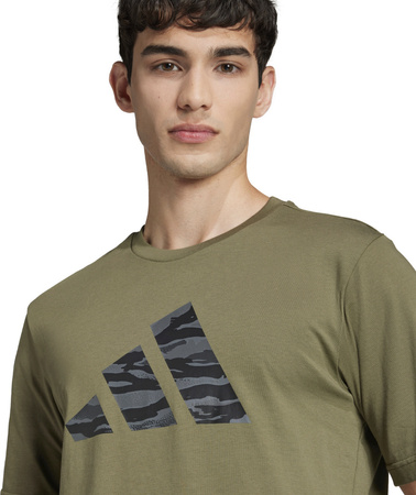 Koszulka męska adidas Codes Camo Graphic zielona JI6768