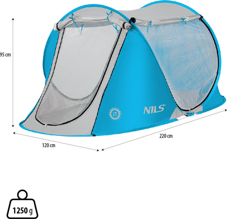 Namiot plażowy samorozkładający Nils nc3043 niebieski