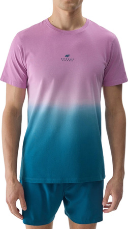 Koszulka męska 4F M1290 fioletowo-niebieska 4FWSS24TTSHM1290 51S