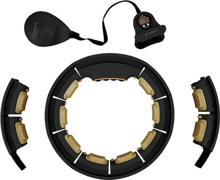 Hula hop do ćwiczeń fitness z licznikiem magnesami i obciążnikiem HMS hhm13