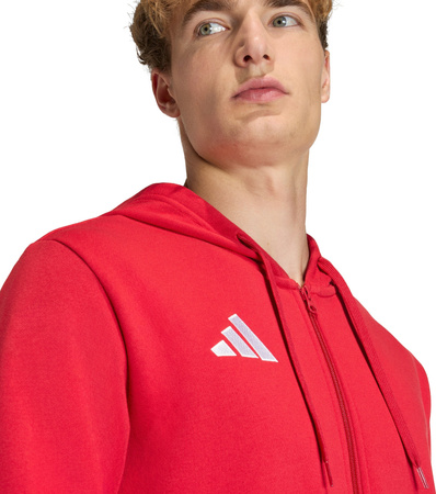 Bluza męska adidas Entrada 26 FZ Hoody czerwona KF5944