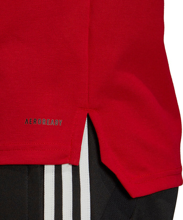 Koszulka męska adidas Condivo 20 Polo czerwono-biała ED9235
