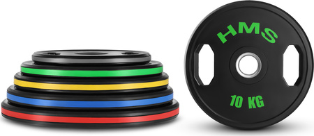 Talerz olimpijski ogumowany 2 x 10 kg HMS TOG10 2 x 10 kg