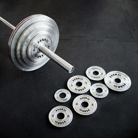 Talerz olimpijski bumper obciążeniestalowy kalibrowany 25 kg HMS TOS250