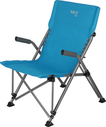 Krzesło fotel turystyczne plażowe składane Nils Camp NC3704 niebieskie
