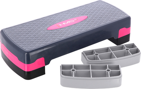 Step do ćwiczeń aerobiku HMS AS002 różowo-szary