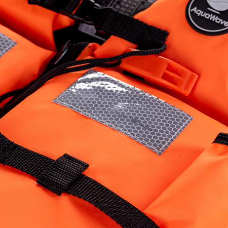 Kamizelka ratunkowa asekuracyjna 100n Junior fluo pomarańczowa rozmiar Child