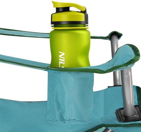 Krzesło fotel turystyczne składane Nils Camp NC3079 zielone 92x15cm