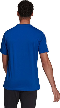 Koszulka męska adidas Essentials 3-Stripes Tee niebieska HE4410