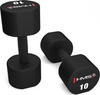 Hantle treningowe poliuretanowe do ćwiczeń fitness TPU HMS HPT10 2x10kg