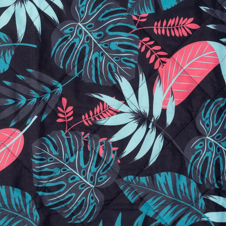 Koc piknikowy plażowa mata Aquawave Aladeen pink leaves 140 x 170 cm