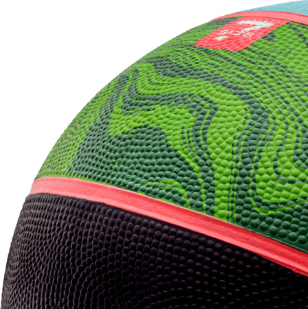 Piłka koszykowa do koszykówki Meteor Dribble niebiesko-zielono-czarna 07093