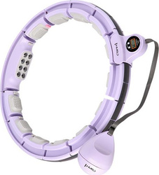 Koło hula hop fioletowy z magnesami i obciążnikiem licznik HMS HHM13