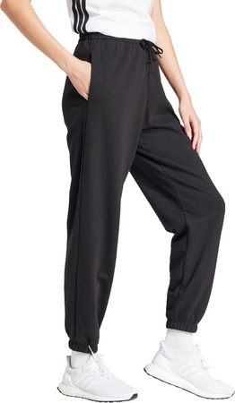 Spodnie damskie adidas Essentials Small Logo French Terry Cuffed czarne JD7999