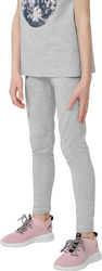 Legginsy dla dziewczynki 4F szare HJL22 JLEG004 27M