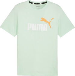 Koszulka męska Puma ESS  2 Col Logo Tee miętowa 586759 88