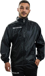 Kurtka przeciwdeszczowa sportowa piłkarska Givova Rain Basico czarna RJ001 0010