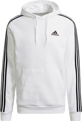 Bluza męska adidas Essentials Fleece 3-Stripes Hoodie biała GU2522