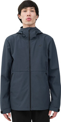 Kurtka przejściowa softshell z kapturem męska 4F membrana 5000 M043 szara 4FSS23TSOFM043 23S