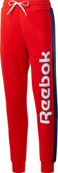 Spodnie damskie Reebok TE Liner Logo French Terry czerwone FU2258