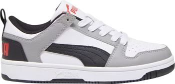 Buty dziecięce Puma Rebound Layup Lo SL biało-szare 370490 20