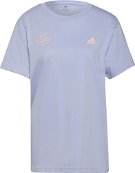 Koszulka damska adidas Signature Tee fioletowa GV1344