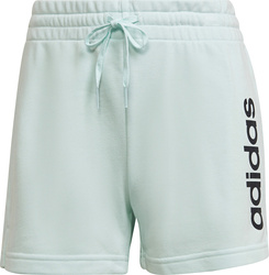 Spodenki damskie adidas Essentials Slim Logo Shorts turkusowe HE9363