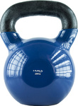 Kettlebell żeliwny pokryty winylem HMS KNV28 niebieski 28 kg