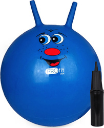 Piłka gimnastyczna do skakania z uchwytem i pompką Profit 45 cm