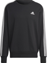 Bluza męska adidas Essentials French Terry 3-Stripes czarna IC9317