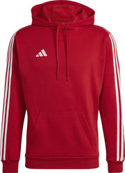Bluza męska adidas Tiro 23 League Sweat Hoodie czerwono-biała HS3600