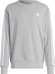 Bluza męska adidas Essentials French Terry 3-Stripes szara IC9319