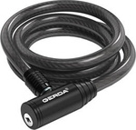 Zapięcie rowerowe Gerda linka, korpus okrągły, czarne Flex 1000/8K
