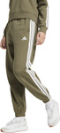 Spodnie damskie adidas Essentials 3-Stripes Fleece Loose-Fit oliwkowe JX7698