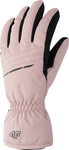 Rękawice narciarskie damskie 4F jasny róż H4Z22 RED002 56S