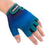 Rękawiczki rowerowe dla dzieci Meteor Fluid niebieskie 17395-17396-17397