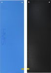 Mata do ćwiczeń fitness klubowa z otworami HMS Premium MFK03 180x60x1,5 cm niebiesko-czarna